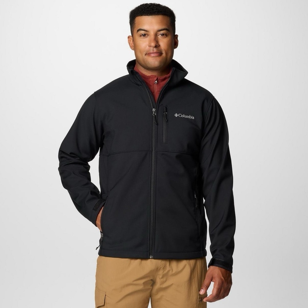 Columbia Men’s Ascender Softshell Jacket Size Large Black Zip Up